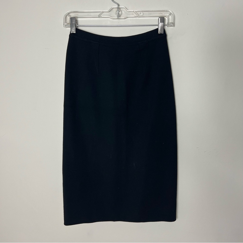 Giorgio Armani Italian Made Black Knit Pencil Skirt Stretch 776